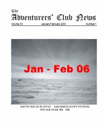 January 2006 Adventurers Club News Cover